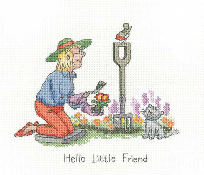 Hello Little Friend Golden Years  Cross Stitch Heritage Crafts