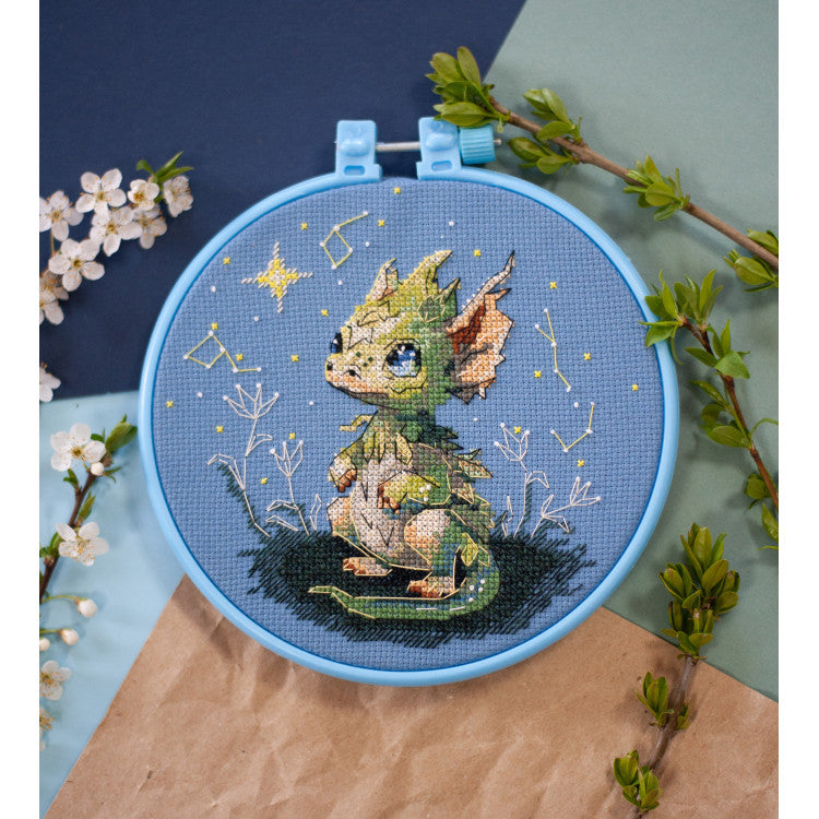 The Star Lighter with Hoop Cross Stitch Kit ~ Abris Art