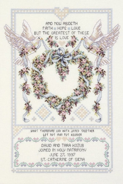 Wedding Doves Cross Stitch Kit - Janlynn SALE