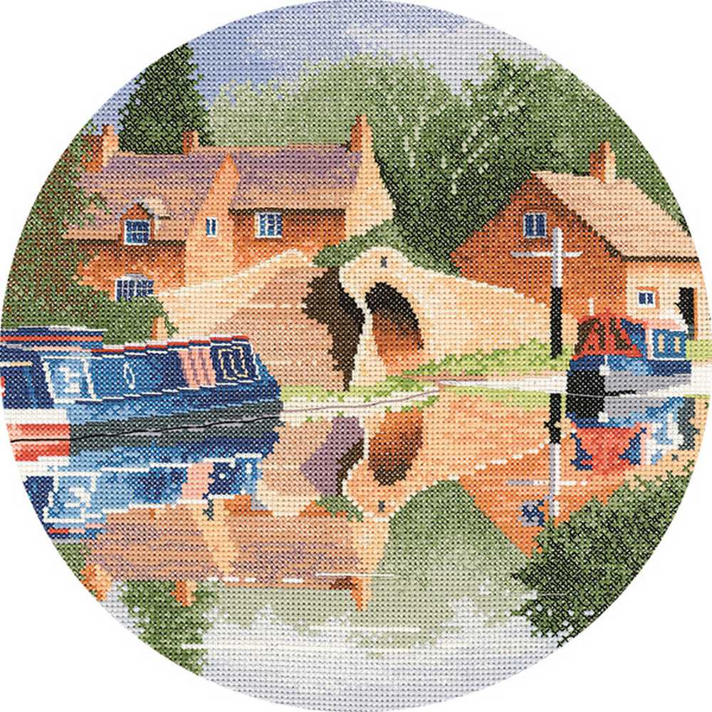 Canal Reflections John Clayton Circles Cross Stitch CHART Heritage Crafts