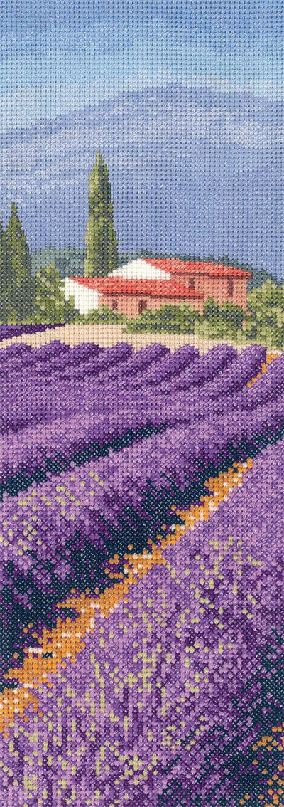 Lavender Fields by John Clayton Cross Stitch Kit Heritage Crafts (Evenweave)