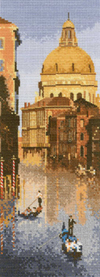 Venice by John Clayton Cross Stitch Kit Heritage Crafts (Evenweave)