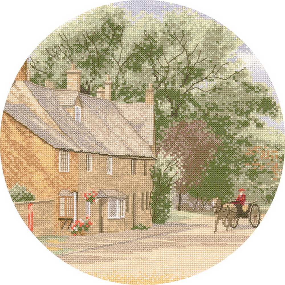 Village Lane John Clayton Circles Cross Stitch CHART Heritage Crafts