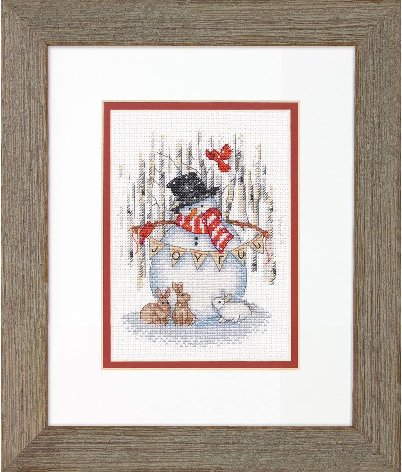 Joyful Snowman Cross Stitch Kit - Dimensions