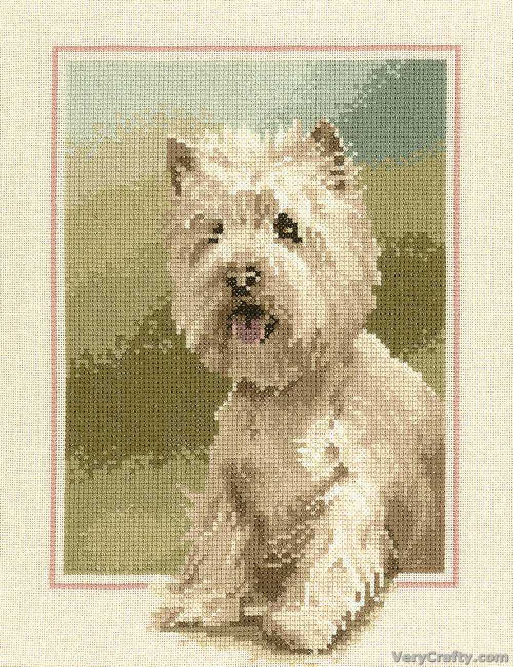 Westie Cross Stitch CHART Heritage Crafts