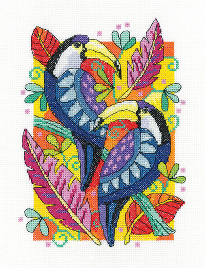 Toucans Cross Stitch Kit Heritage Crafts SALE