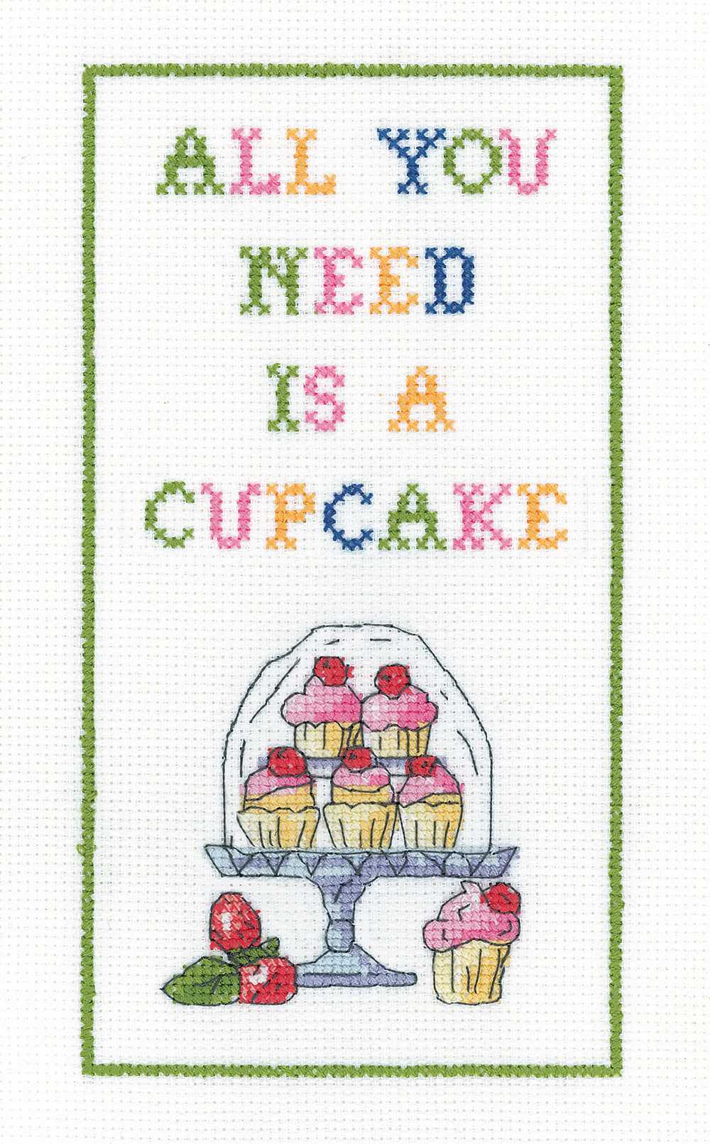 Cupcake  Cross Stitch Kit Heritage Crafts