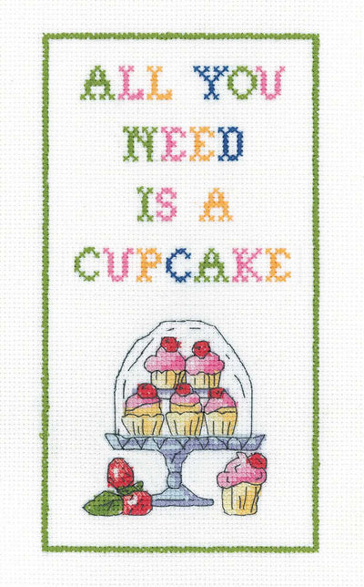 Cupcake  Cross Stitch Kit Heritage Crafts