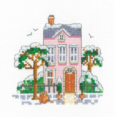 Winter Townhouse Cross Stitch Kit Heritage Crafts