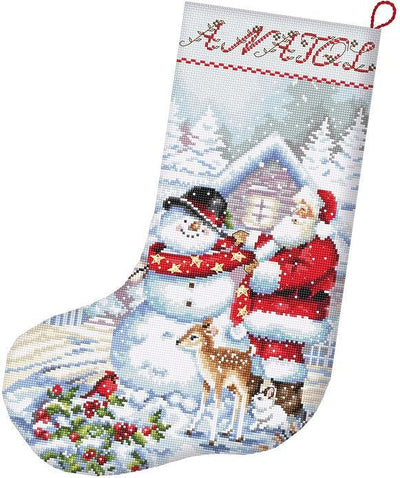 Snowman & Santa Stocking Cross Stitch Kit - Letitstitch