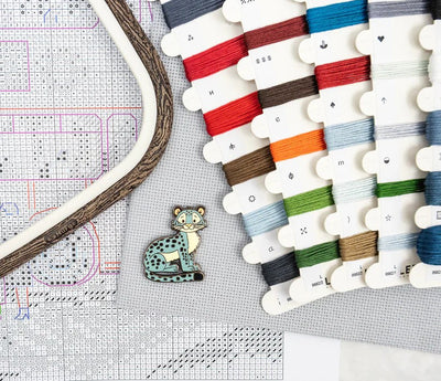 London Christmas Bus Cross Stitch Kit - Letitstitch