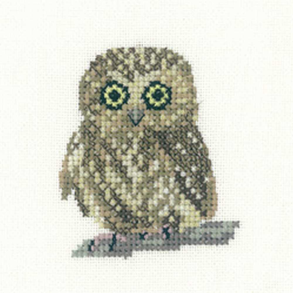 Owl  Cross Stitch Kit Heritage Crafts