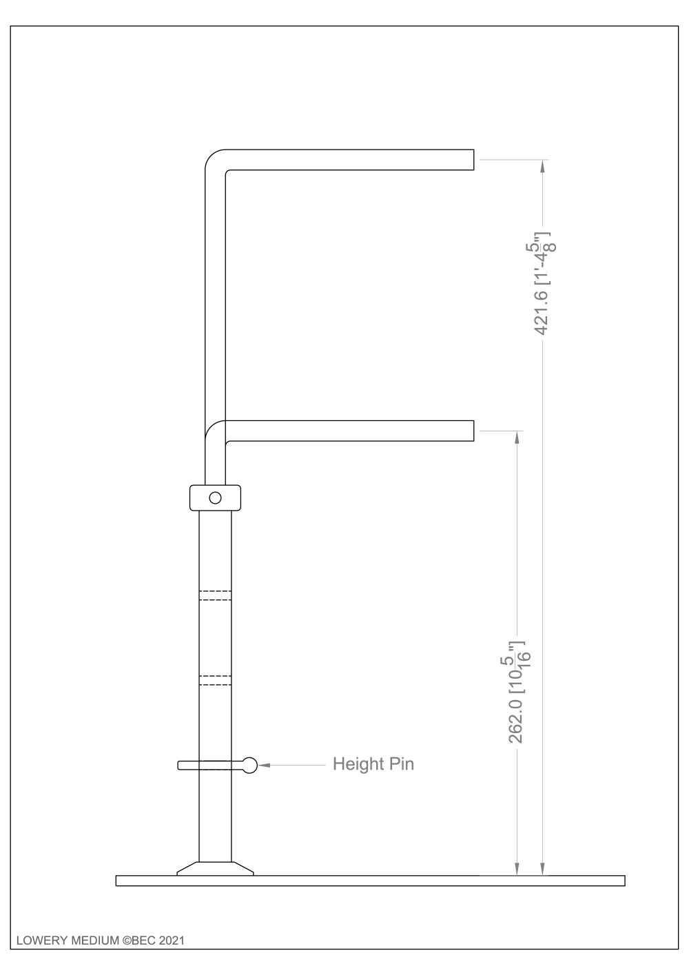 Lowery Workstand - Little Lowery MEDIUM (compatible with Stainless Steel Stand SS1)