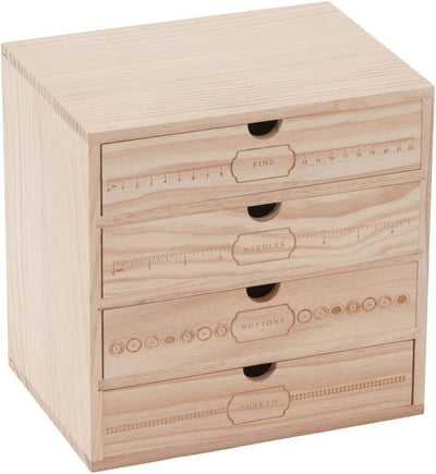 4 Drawer Sewing Notions Chest - Milward LAST ONE