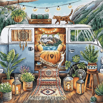 Home is Where We Park It Cross Stitch Kit ~ AVA Stitch