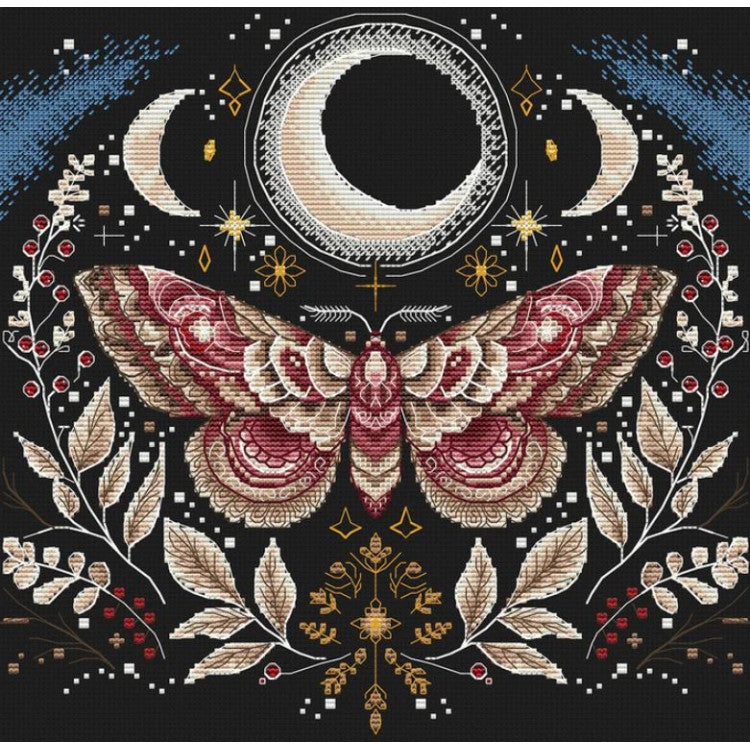 The Moth Cross Stitch Kit ~ AVA Stitch