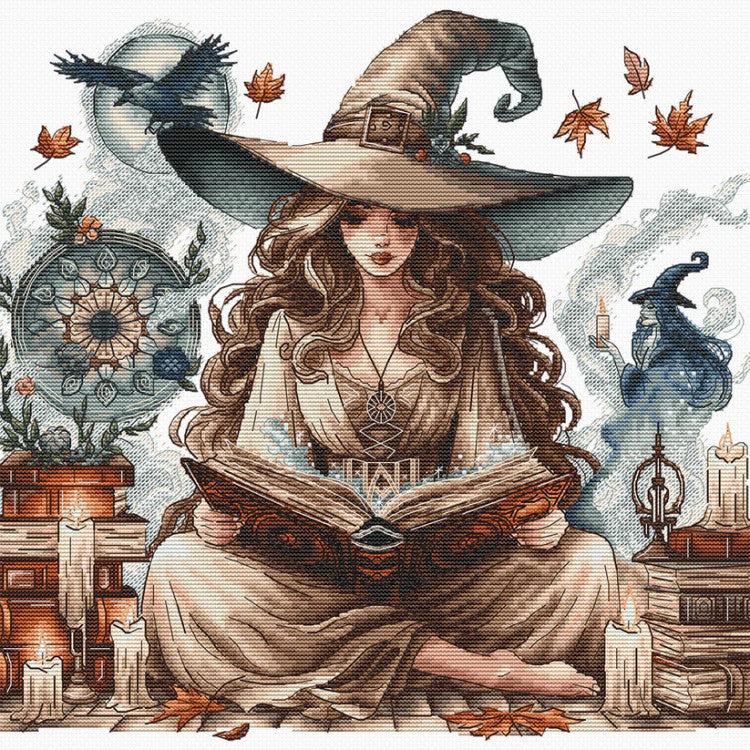 The Witch's Autumn Cross Stitch Kit ~ AVA Stitch