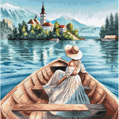The Lady of Lake Bled Cross Stitch Kit ~ AVA Stitch