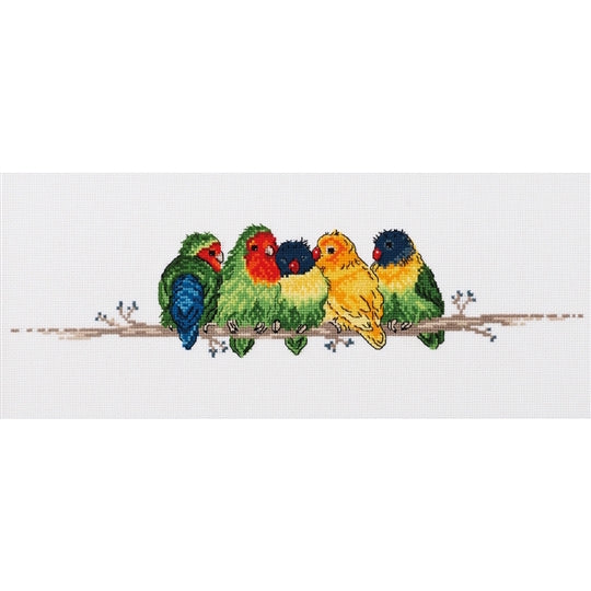 Lovebirds Cross Stitch Kit ~ Permin