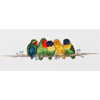 Lovebirds Cross Stitch Kit ~ Permin
