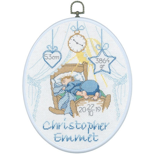 Crib Sampler Boy Cross Stitch Kit ~ Permin