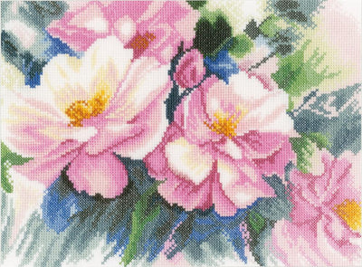 Beautiful Roses Cross Stitch Kit ~ Lanarte SALE