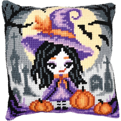 Halloween Witch Cushion Printed Cross Stitch Kit Vervaco (Copy)