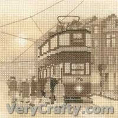 Tram Stop Silhouettes Cross Stitch Kit Heritage Crafts