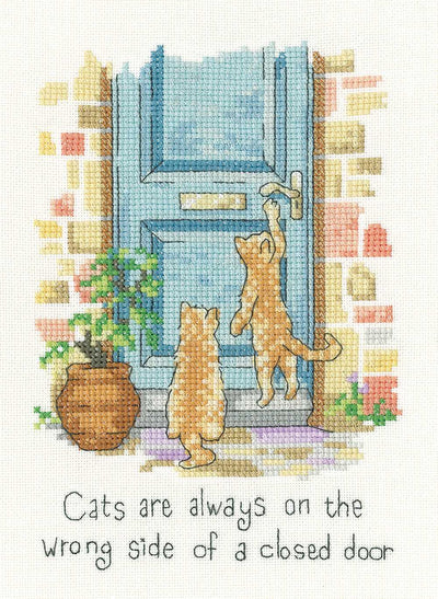 The Wrong Side  Cross Stitch Kit Heritage Crafts