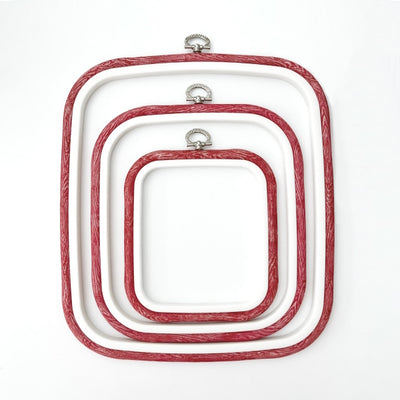 Nurge Flexi Hoop SQUARE  18cm (7") x 20cm (8") Red