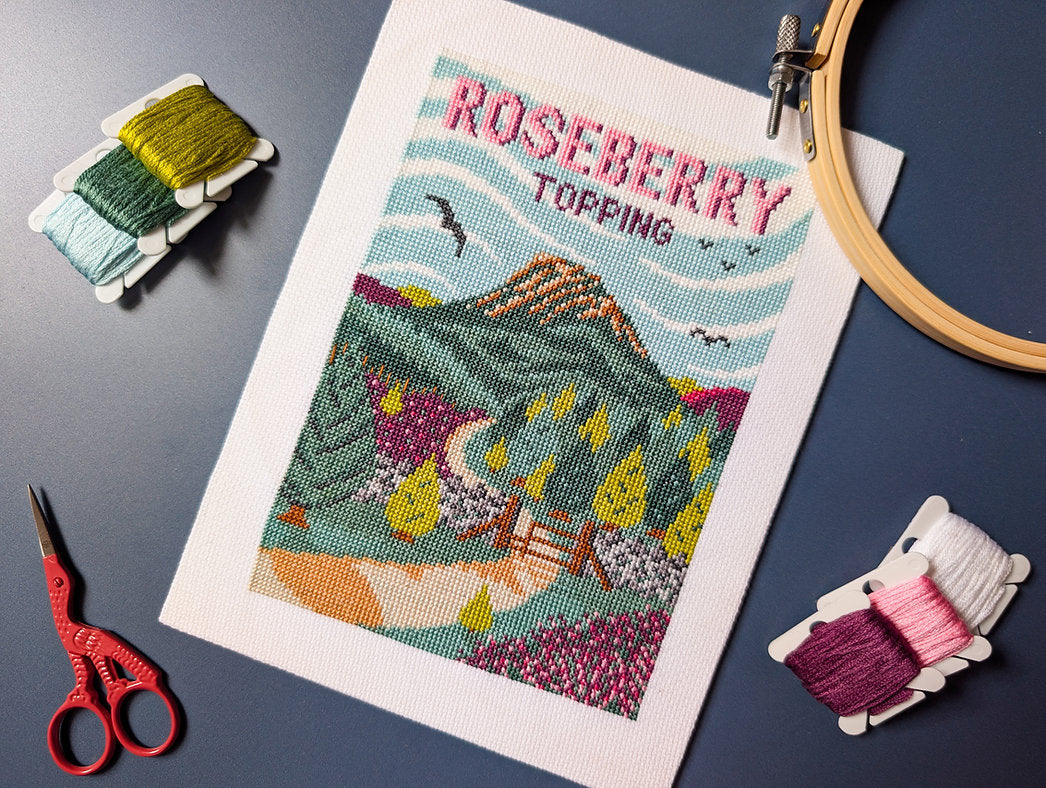 Summer at Roseberry Topping Cross Stitch Kit - Trouvaille Stitch Kits