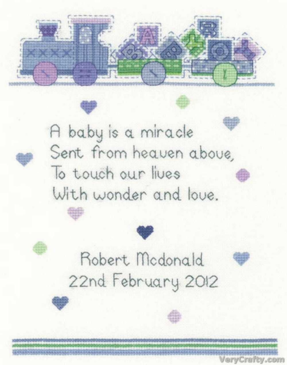 Baby Boy Cross Stitch Kit Heritage Crafts