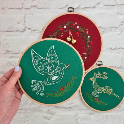Three Christmas Banner Designs Kit ~ Paraffle Embroidery
