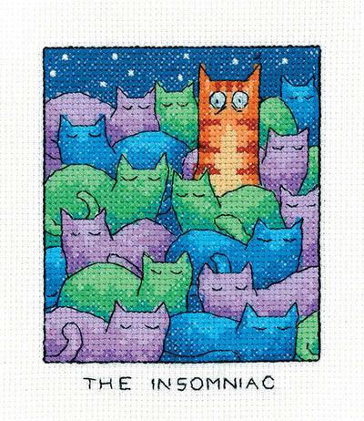 The Insomniac  Cross Stitch Kit Heritage Crafts