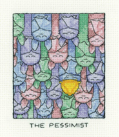 The Pessimist  Cross Stitch Kit Heritage Crafts