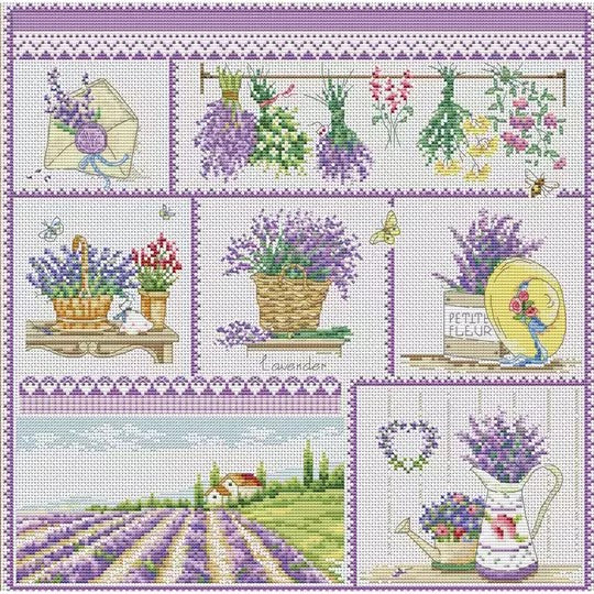 Lavender Heaven Cross Stitch Kit ~ VDV