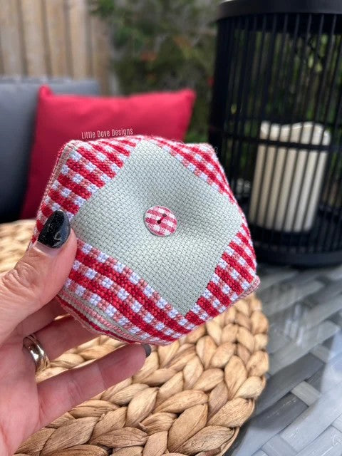 Little Dove Designs Cross Stitch Biscornu Kit - Strawberry Fayre