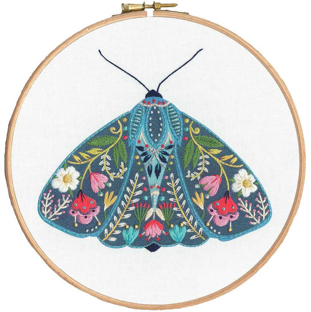 Pollen ~ Moth Embroidery Kit ~ Bothy Threads