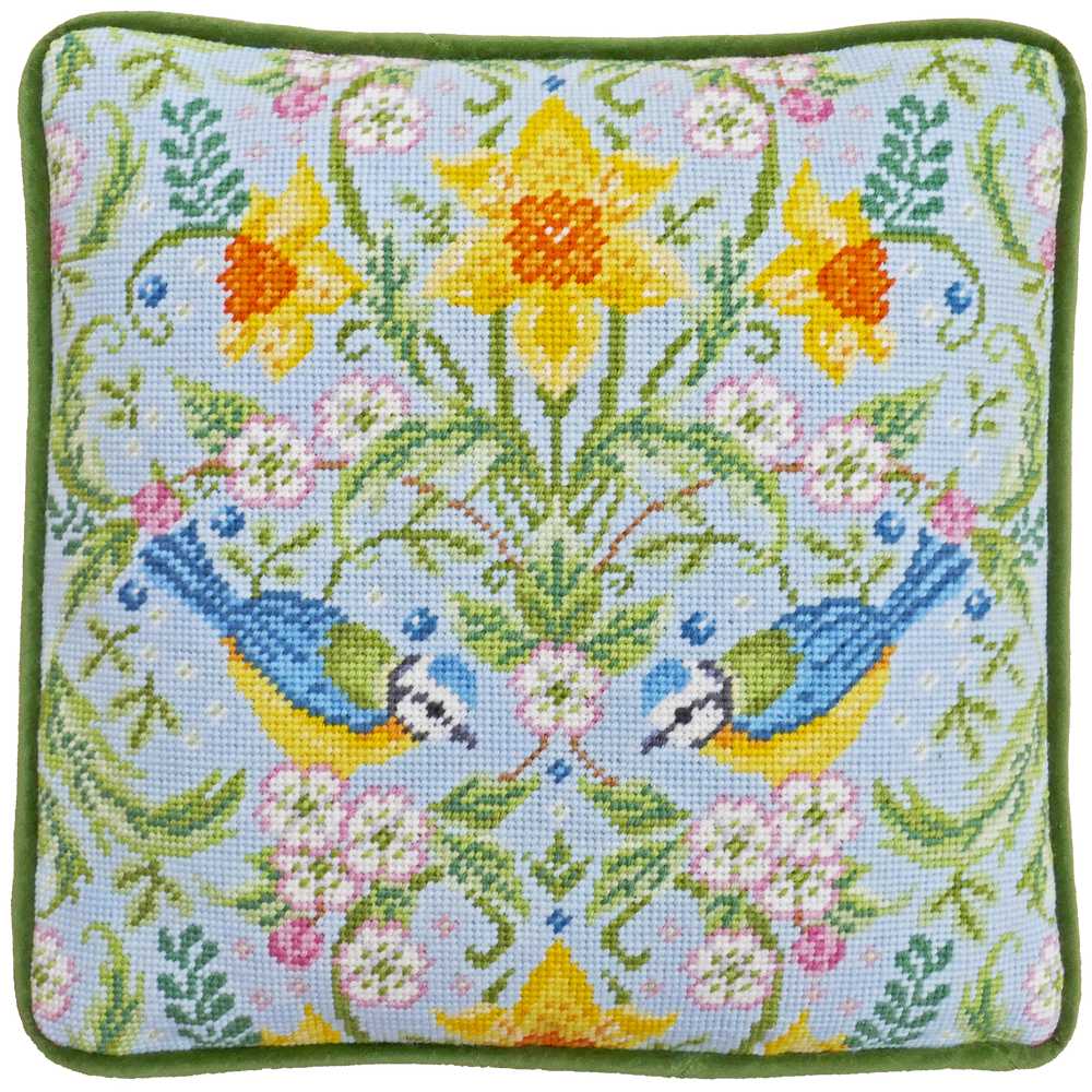 Bothy Threads Spring Blue Tits Tapestry Kit