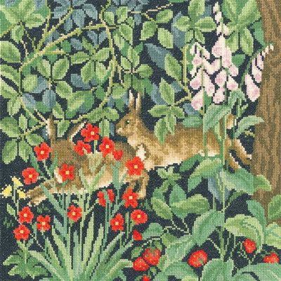 Bothy Threads Cross Stitch Kit Greenery Hares