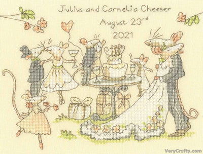 Bothy Threads Mice Day for a White Wedding Cross Stitch Kit