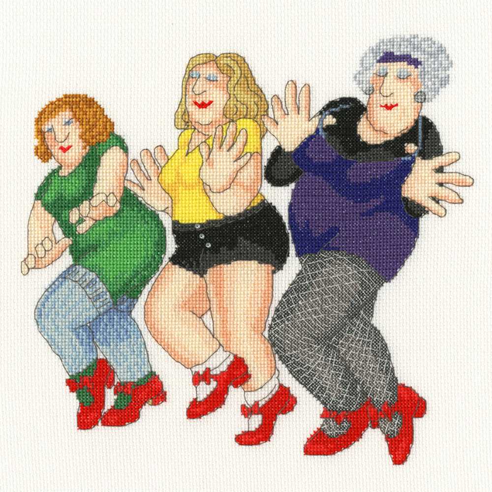 Dancing Class- by Beryl Cook- Counted Cross Stitch Kit by Bothy Threads