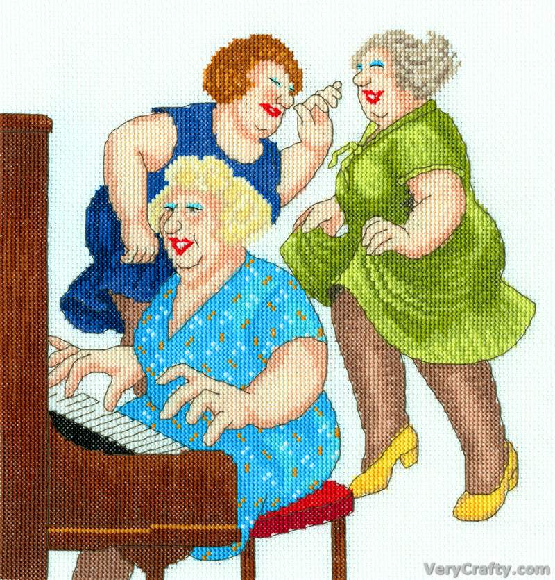 Beryl Cook Song And Dance Counted Cross Stitch Kit by Bothy Threads