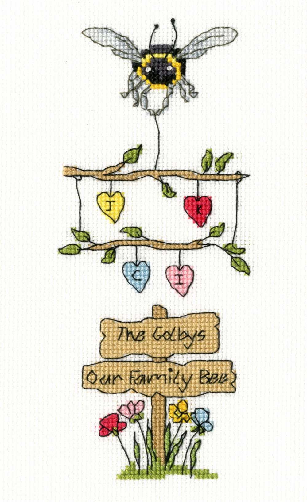 Bothy Threads Our Family Bee Cross Stitch Kit