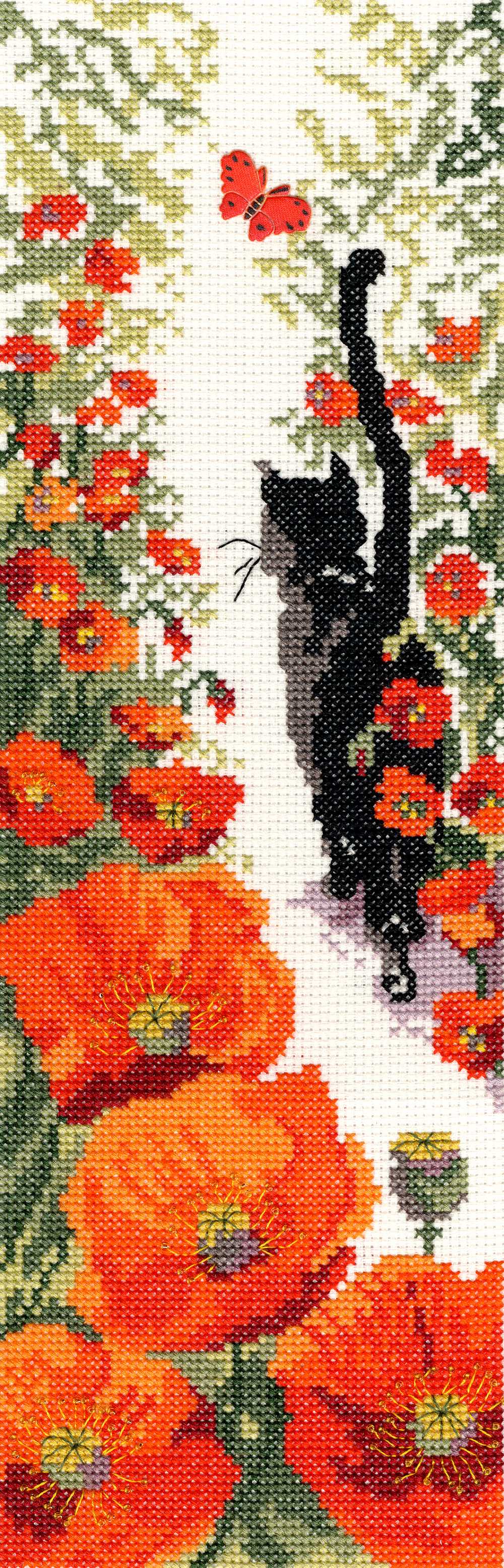 Follow Me 3 Cats Cross Stitch Kit From Bothy Threads