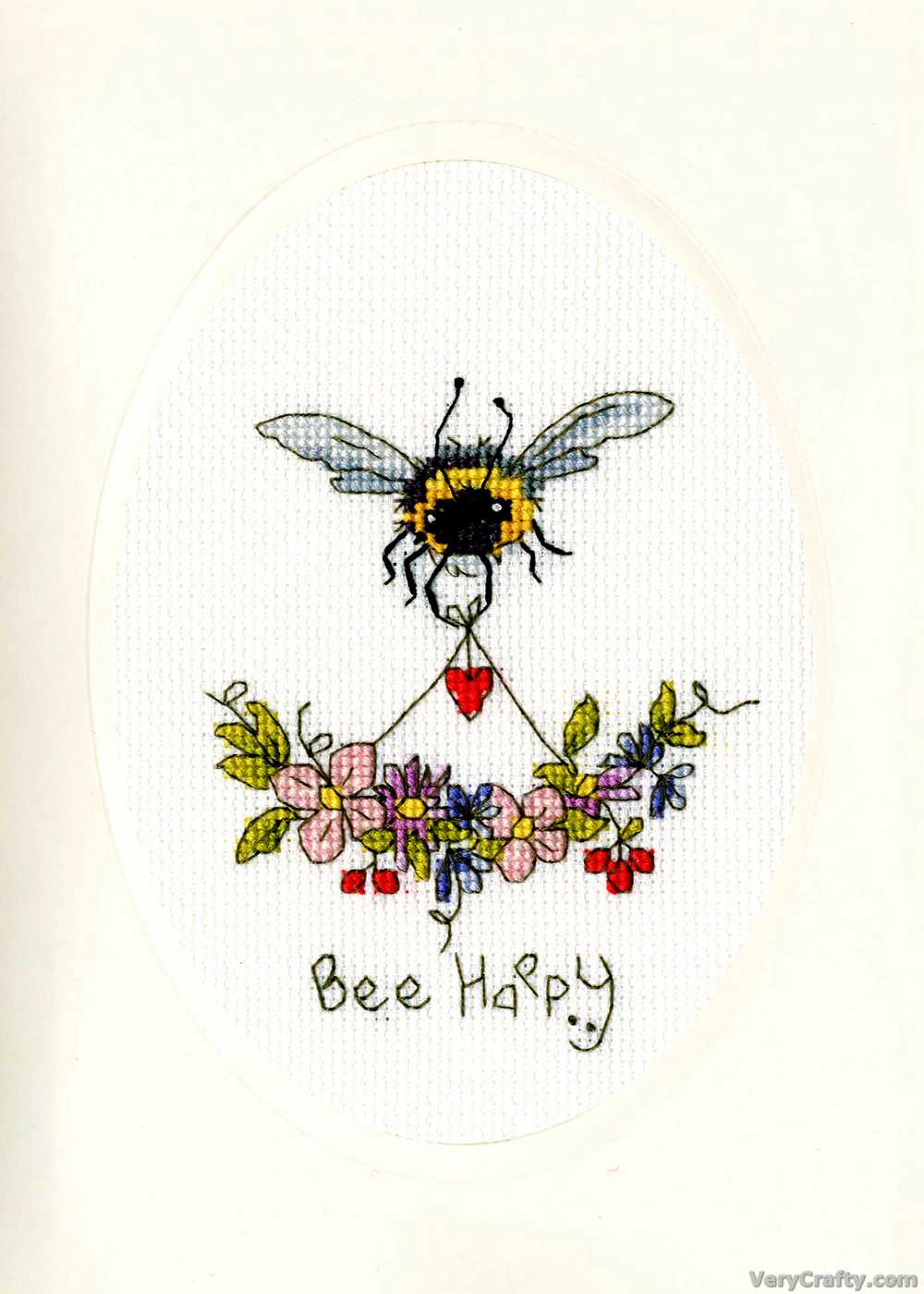 Bothy Threads Bee Happy Card Cross Stitch Kit