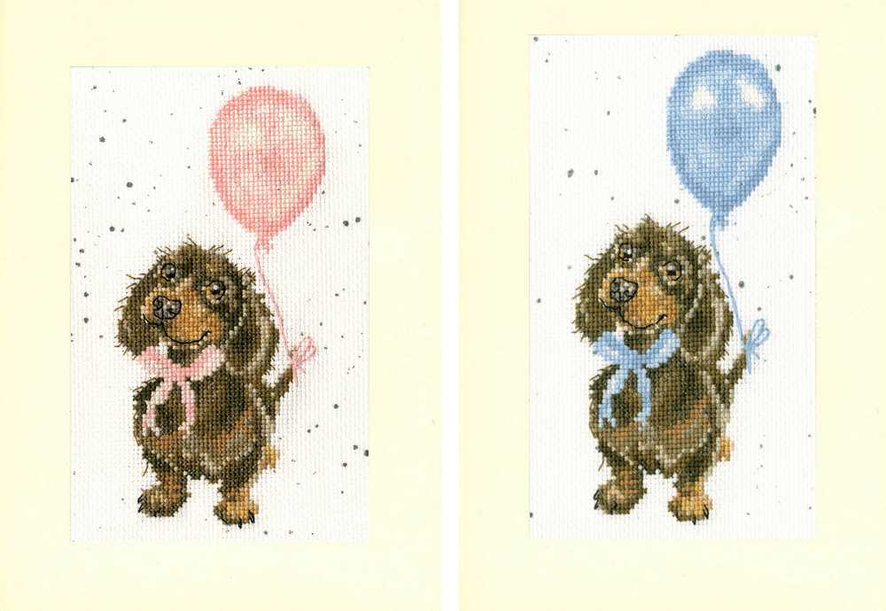 Bothy Threads Welcome Little Sausage  Cross Stitch Card Kit