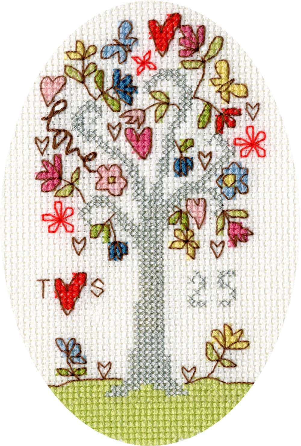 Silver Celebration - Counted Cross Stitch Greetings Card Kit From Bothy Threads