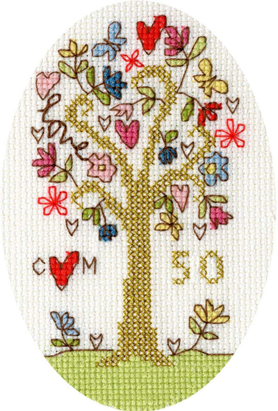 Golden Celebration - Counted Cross Stitch Greetings Card Kit From Bothy Threads