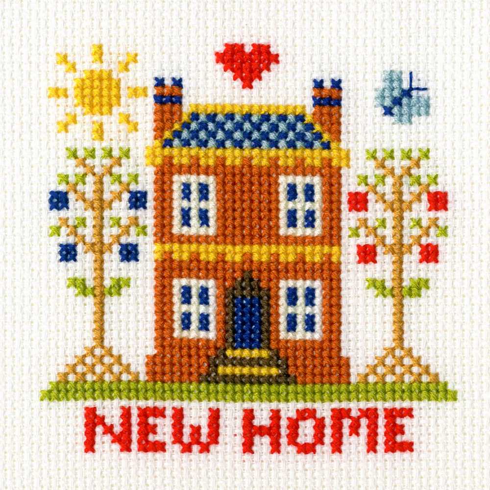 New Home Card - Counted Cross Stitch Greetings Card Kit From Bothy Threads